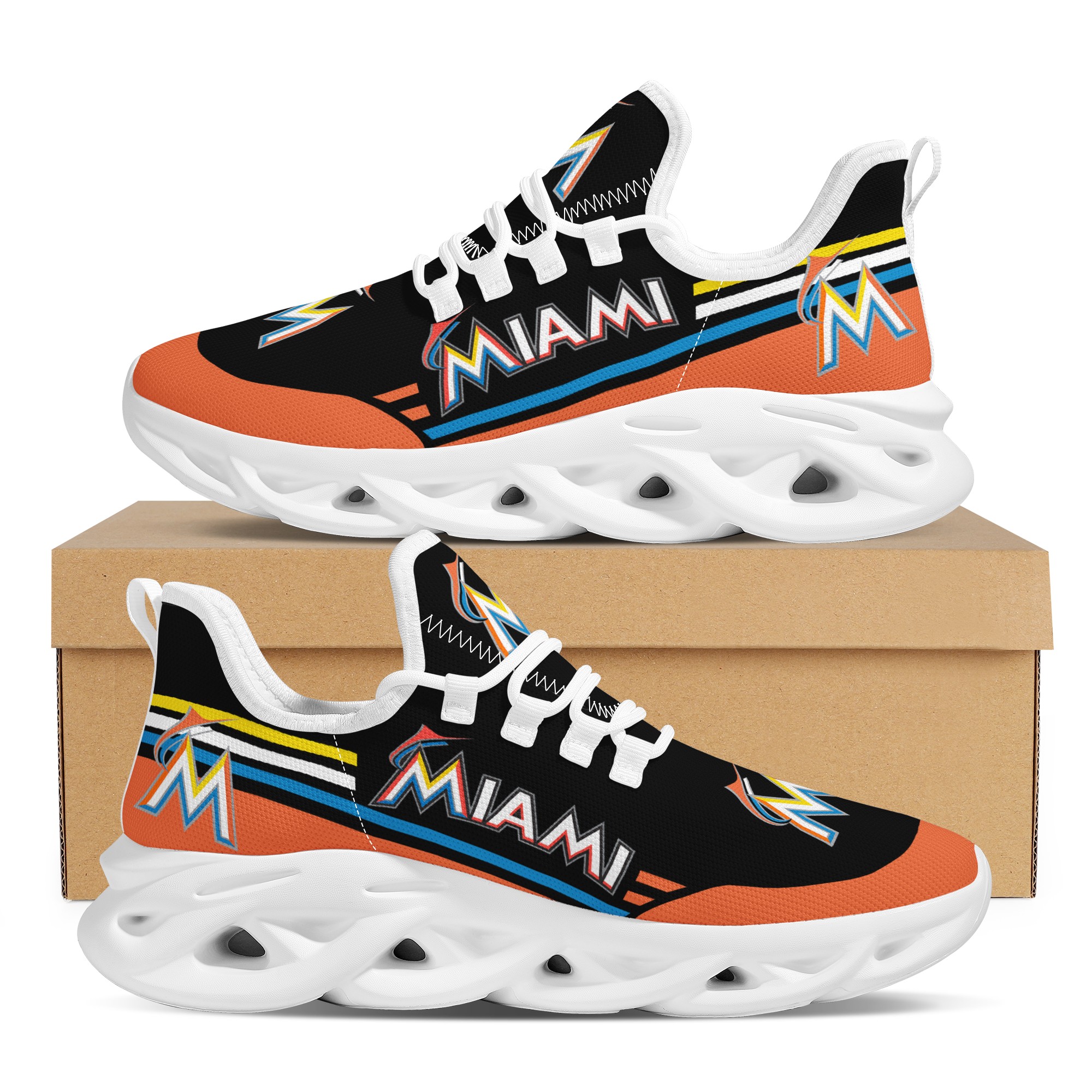 Men's Miami Marlins Flex Control Sneakers 002